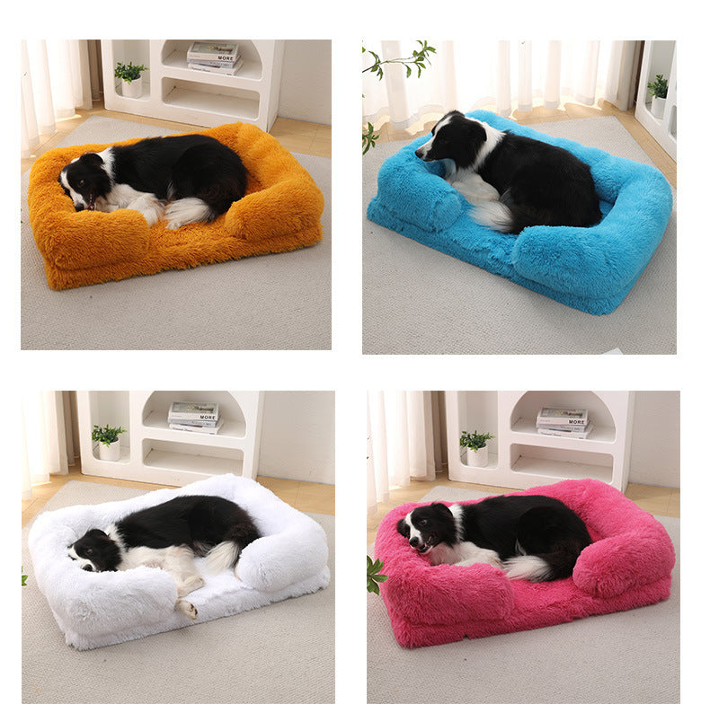 plush round pet bed