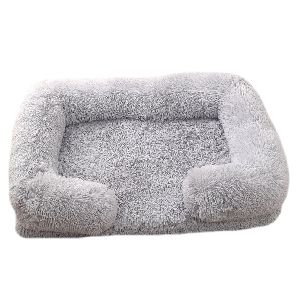 plush round pet bed