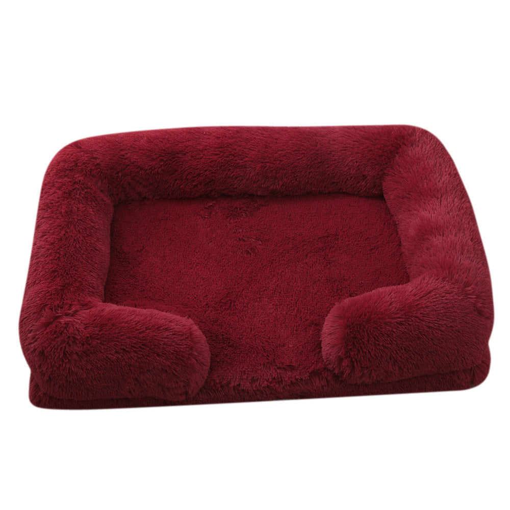 plush round pet bed