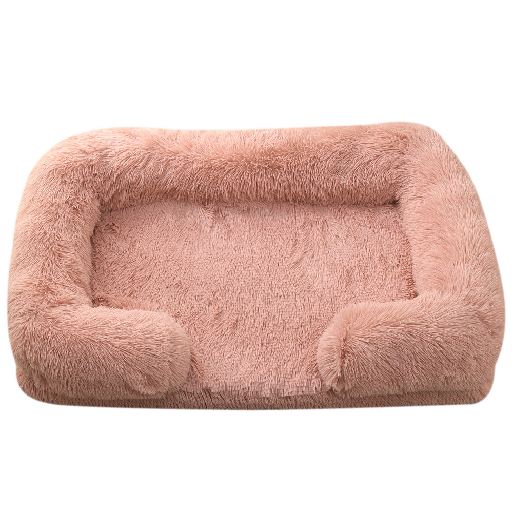 plush round pet bed