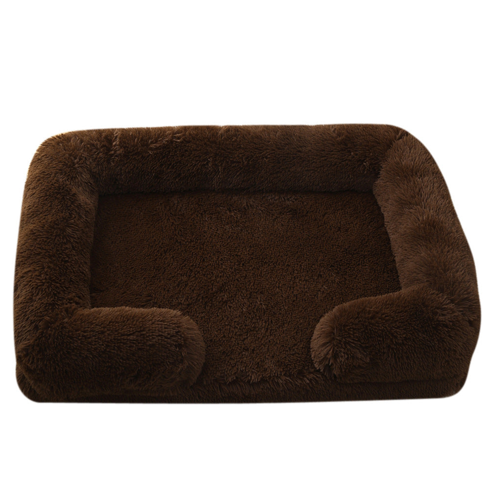 plush round pet bed