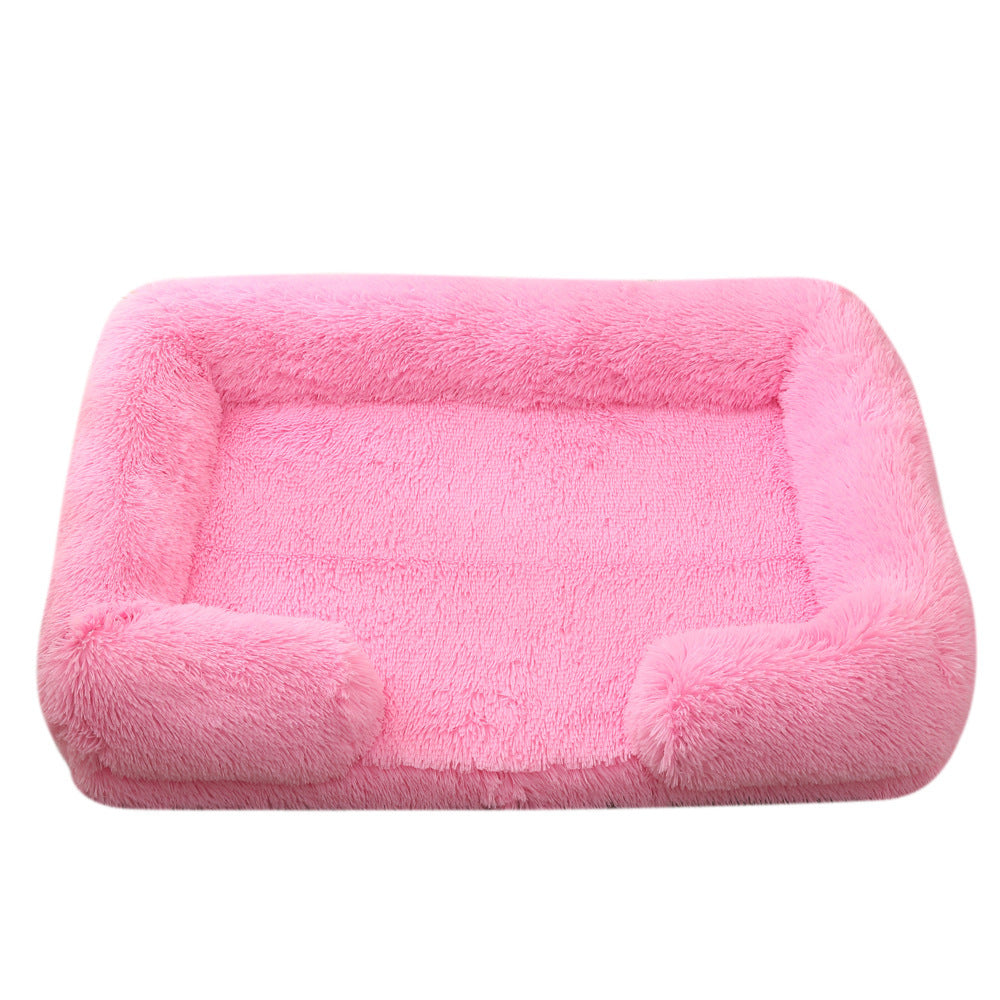 plush round pet bed