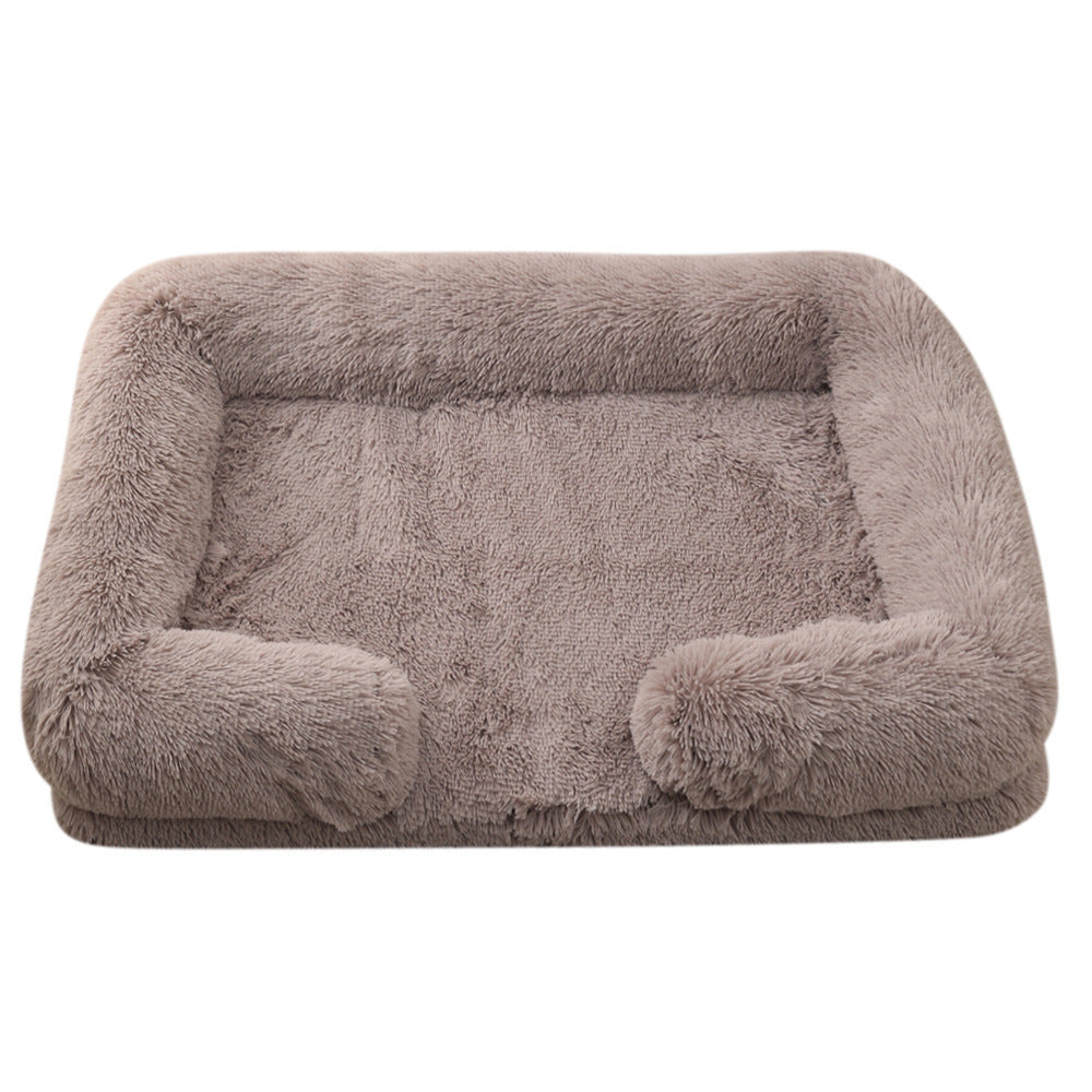 plush round pet bed