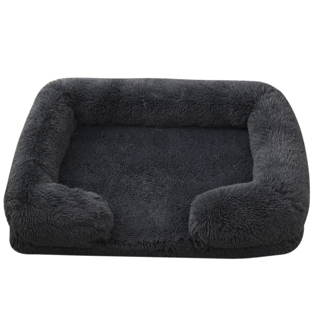 plush round pet bed