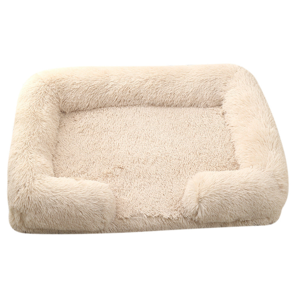 plush round pet bed