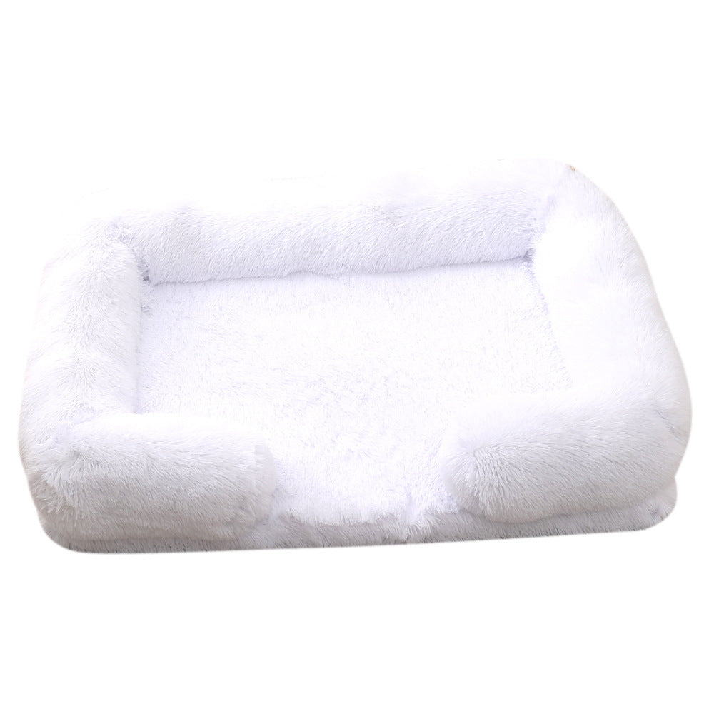 plush round pet bed
