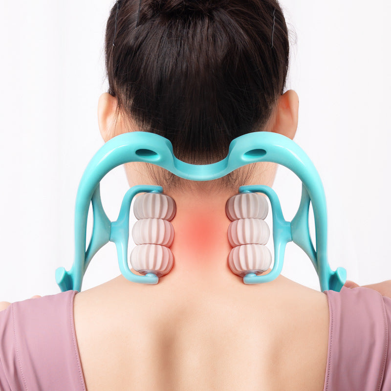 manual six-wheel neck massager