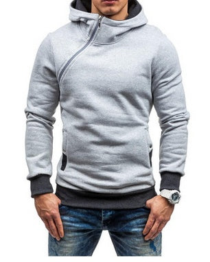 Zipper Solid Color Hoodies