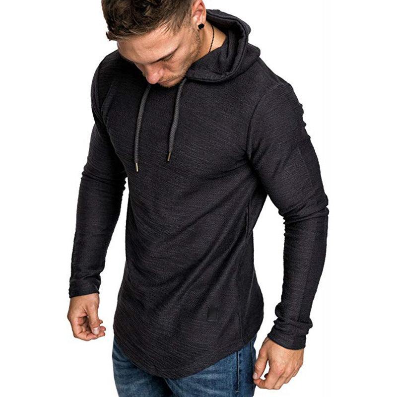 men's casual long sleeve hoodie