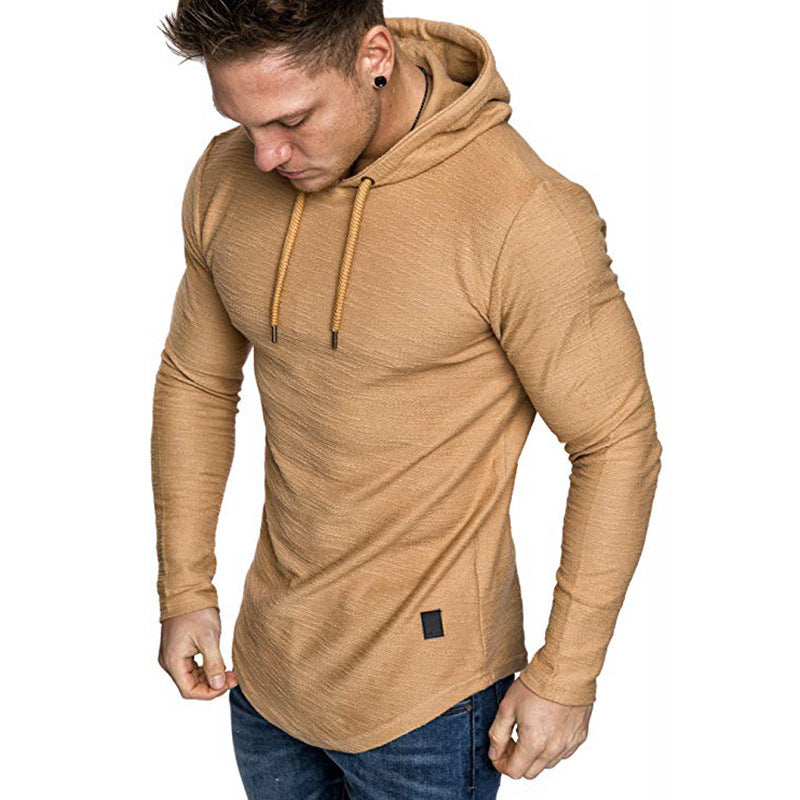 men's casual long sleeve hoodie