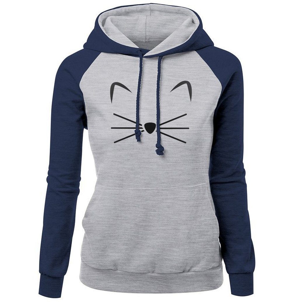 cute cat women's hoodies