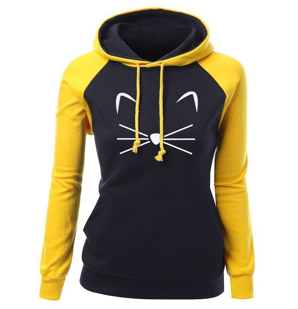 cute cat women's hoodies