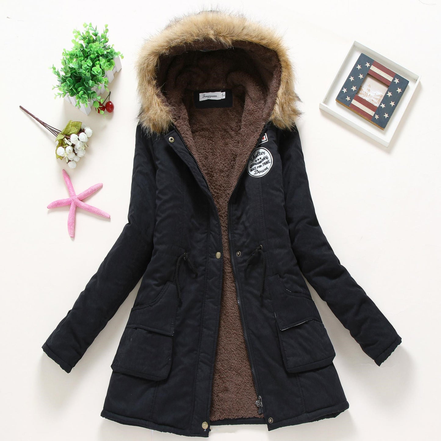 hooded winter jacket