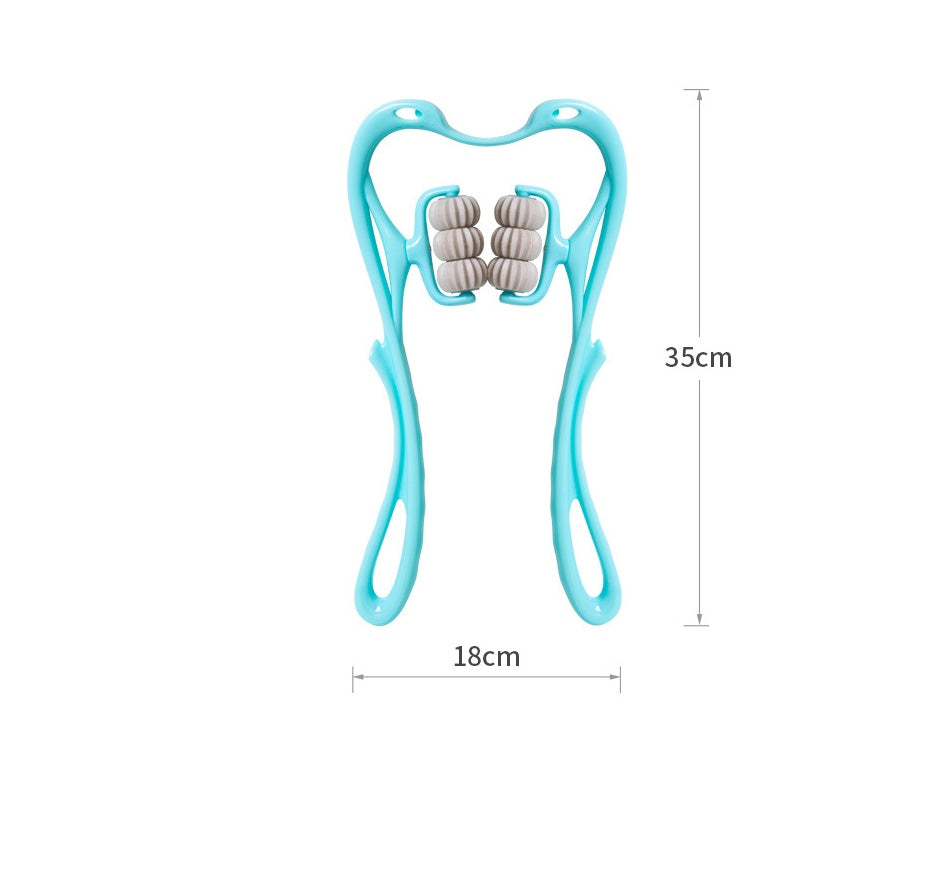 manual six-wheel neck massager