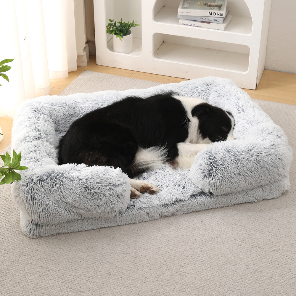 plush round pet bed