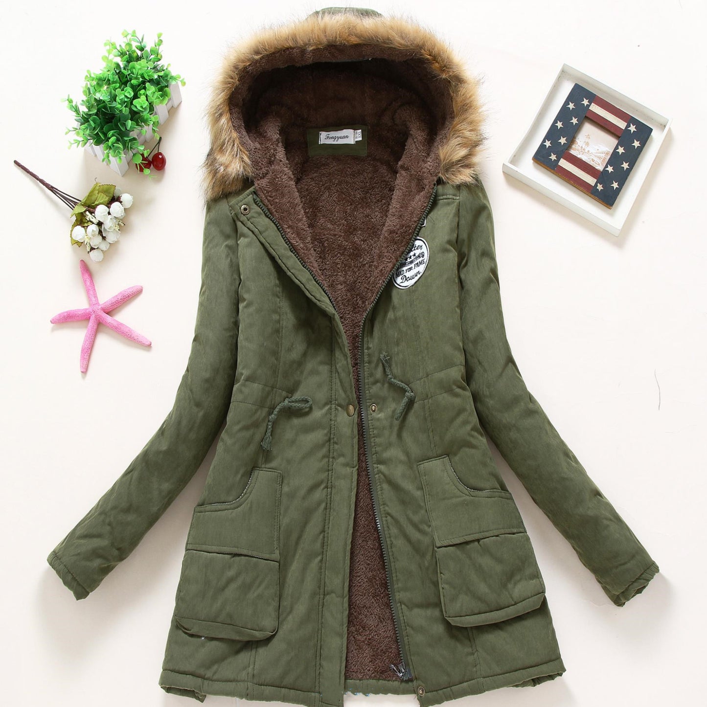 hooded winter jacket